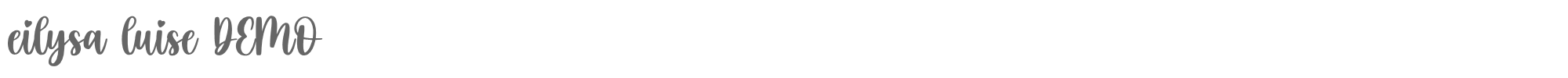 Eilysa Luise eilysa luise DEMO.ttf font preview